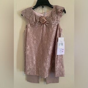 Pippa & Julie Lace Dress Set in Mauve